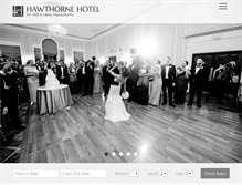 Tablet Screenshot of hawthornehotel.com